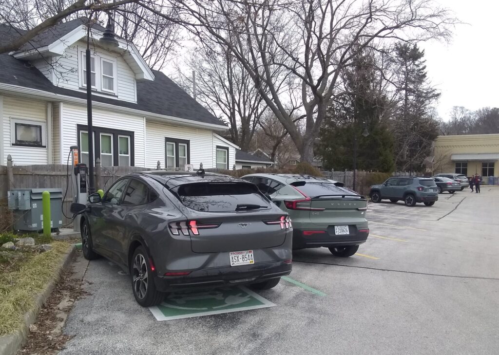 EVs charging at Outpost Natural Foods